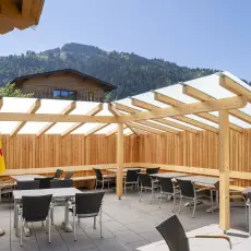 Terrasse im Hotel Schneeberger